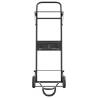 Foldable Black Steel Saddle Trolley | Durable Equestrian Gear Cart