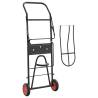 Foldable Black Steel Saddle Trolley | Durable Equestrian Gear Cart