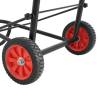 Foldable Black Steel Saddle Trolley | Durable Equestrian Gear Cart