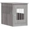 Stylish Dog Crate Furniture in Grey Sonoma - 55x80x68 cm