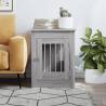 Stylish Dog Crate Furniture in Grey Sonoma - 55x80x68 cm