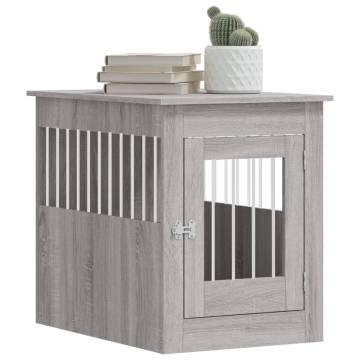 Stylish Dog Crate Furniture in Grey Sonoma - 55x80x68 cm