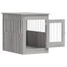 Stylish Dog Crate Furniture in Grey Sonoma - 55x80x68 cm