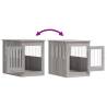 Stylish Dog Crate Furniture in Grey Sonoma - 55x80x68 cm