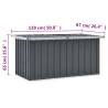 Garden Storage Box Grey 129x67x65 cm - Stylish & Durable