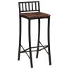 Rustic Bar Chairs 2 pcs Solid Reclaimed Wood - Hipomarket