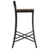 Rustic Bar Chairs 2 pcs Solid Reclaimed Wood - Hipomarket