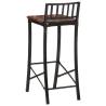 Rustic Bar Chairs 2 pcs Solid Reclaimed Wood - Hipomarket