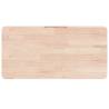 Untreated Solid Oak Bathroom Countertop - 100x60x4 cm