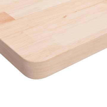 Untreated Solid Oak Bathroom Countertop - 100x60x4 cm