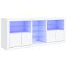 White Sideboard with LED Lights - Modern Storage Solution