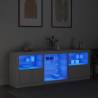 White Sideboard with LED Lights - Modern Storage Solution