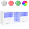 White Sideboard with LED Lights - Modern Storage Solution