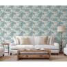 DUTCH WALLCOVERINGS Tropical Wallpaper - Beige & Light Blue