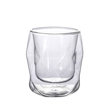 Double Wall Glass Cups - Set of 6 | 250 ml | Hipomarket UK