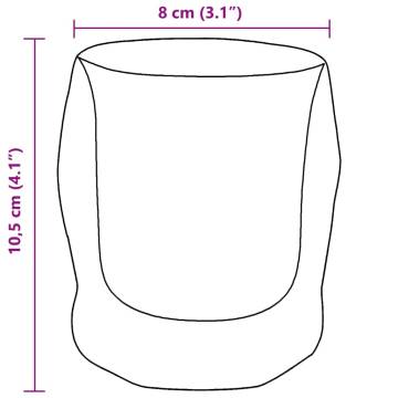 Double Wall Glass Cups - Set of 6 | 250 ml | Hipomarket UK