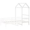 Kids' Bed Roof White - Fun Pinewood Design for Children's Rooms