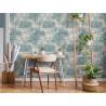 DUTCH WALLCOVERINGS Tropical Wallpaper - Beige & Light Blue