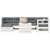 7 Piece Garden Sofa Set White Solid Wood Pine Colour white pine Number of 1 