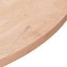 Round Solid Oak Wood Table Top Ø70 cm - Rustic Design