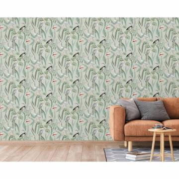 DUTCH WALLCOVERINGS Flamingo Mint Wallpaper | Hipomarket