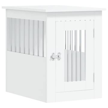 Stylish White Dog Crate Furniture - 45x62x59 cm | HipoMarket