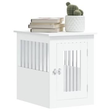 Stylish White Dog Crate Furniture - 45x62x59 cm | HipoMarket