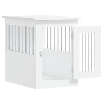 Stylish White Dog Crate Furniture - 45x62x59 cm | HipoMarket