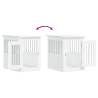 Stylish White Dog Crate Furniture - 45x62x59 cm | HipoMarket