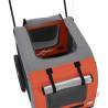 Pet Bike Trailer - Orange & Grey Oxford Fabric, Iron Frame