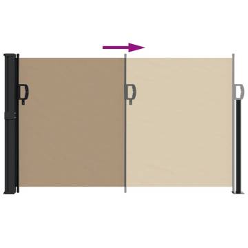 Retractable Side Awning Taupe 120x500 cm - Privacy & Style