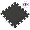 Floor Mats 54 pcs 4.86㎡ EVA Foam Black Colour black Size 4.86 m² 