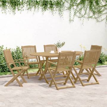 Folding Garden Chairs 6 pcs in Solid Acacia Wood - HipoMarket