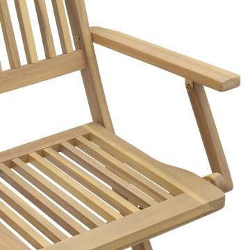 Folding Garden Chairs 6 pcs in Solid Acacia Wood - HipoMarket