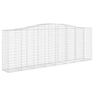 Arched Gabion Baskets - 6 pcs Galvanised Iron Garden Barriers