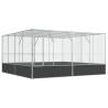 Aviary Silver 418x414x212 cm Steel | Secure Bird Cage