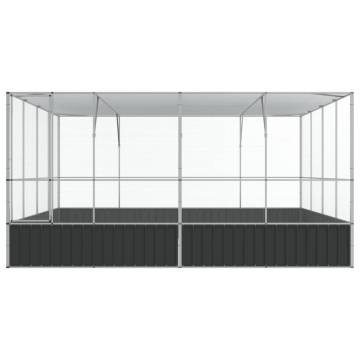 Aviary Silver 418x414x212 cm Steel | Secure Bird Cage