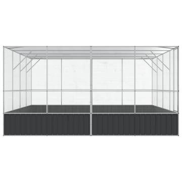 Aviary Silver 418x414x212 cm Steel | Secure Bird Cage