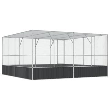 Aviary Silver 418x414x212 cm Steel | Secure Bird Cage