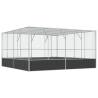 Aviary Silver 418x414x212 cm Steel | Secure Bird Cage