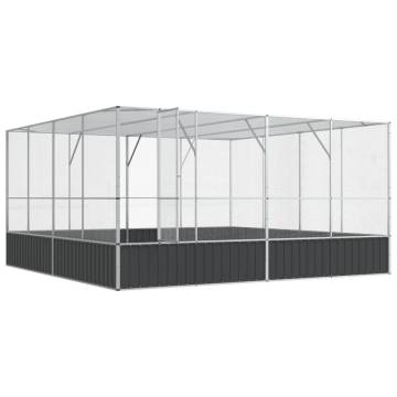 Aviary Silver 418x414x212 cm Steel | Secure Bird Cage