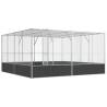 Aviary Silver 418x414x212 cm Steel | Secure Bird Cage