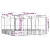 Aviary Silver 418x414x212 cm Steel | Secure Bird Cage