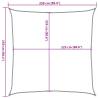 Sunshade Sail 2.5x2.5m Square Light Grey - UV Protection