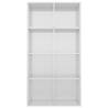 High Gloss White Book Cabinet 66x30x130 cm | HipoMarket