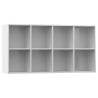 High Gloss White Book Cabinet 66x30x130 cm | HipoMarket