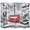 Folding Room Divider 228x170 cm London Bus Black and White Size 228 x 170 cm Number of 1 