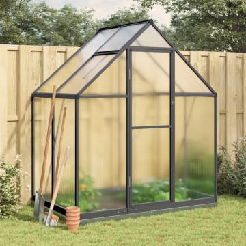 Anthracite Greenhouse with Base Frame - 169x114x202 cm