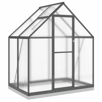 Anthracite Greenhouse with Base Frame - 169x114x202 cm