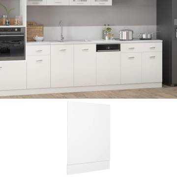 White Dishwasher Panel 45x3x67 cm | Durable Engineered Wood